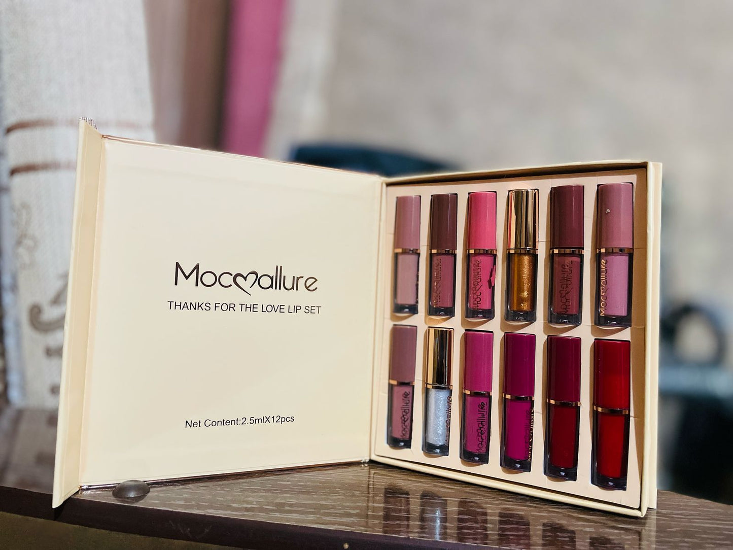 Mocallure 12-Piece Matte Liquid Lipstick Set – Waterproof, High Pigment & Long-Lasting Lip Gloss in 12 Shades