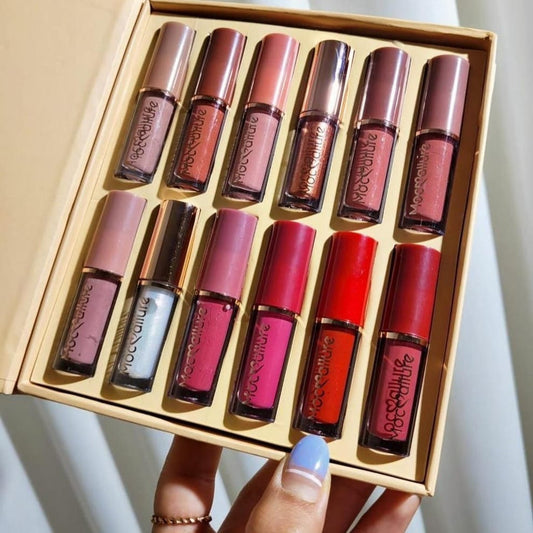 Mocallure 12-Piece Matte Liquid Lipstick Set – Waterproof, High Pigment & Long-Lasting Lip Gloss in 12 Shades