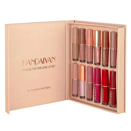Handaiyan 12 Colors Matte Liquid Lipstick Set – Long Lasting, Waterproof & Lightweight Lipsticks for Bold & Beautiful Lips